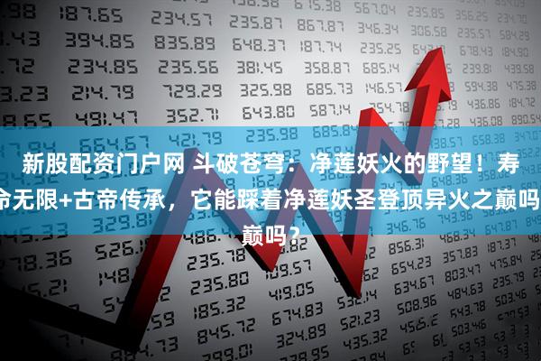 新股配资门户网 斗破苍穹：净莲妖火的野望！寿命无限+古帝传承，它能踩着净莲妖圣登顶异火之巅吗？