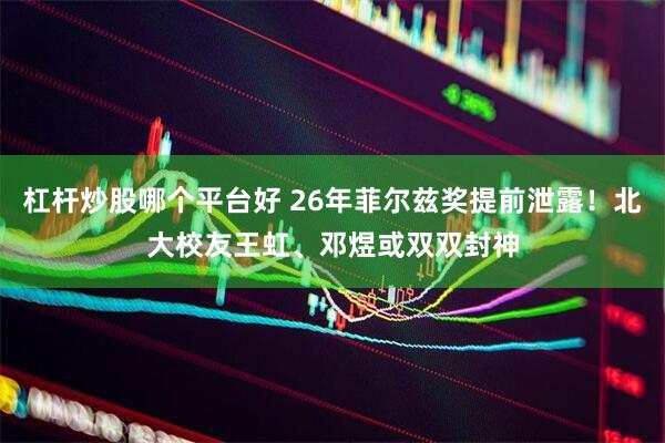 杠杆炒股哪个平台好 26年菲尔兹奖提前泄露!北大校友王虹、邓煜或双双封神